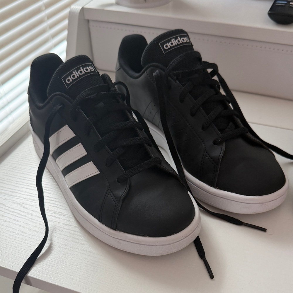 adidas Black and White Low-Top Sneakers